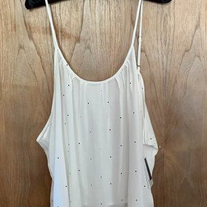 NWT BP White with Black Polka Dot Camisole - 3X